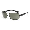 Marcolin Eyewear Men's Metal Sun Glasses Polarized Oval Sunglasses, Matte