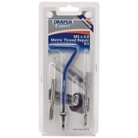 Draper 21714 Expert Metric Thread Repair Kit, M5 x 0.8" , Blue