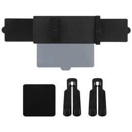 UV400 Sun Visor Extender for Car, 3-Piece Anti-Glare Kit with Zipper Slider & Adjustable Side Shades, PC Lens Blocks 99% UV Rays, Universal Fit for Sedans/SUVs/Trucks