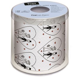 Unbekannt bedrucktes Toilettenpapier Hochzeit Box 10cm