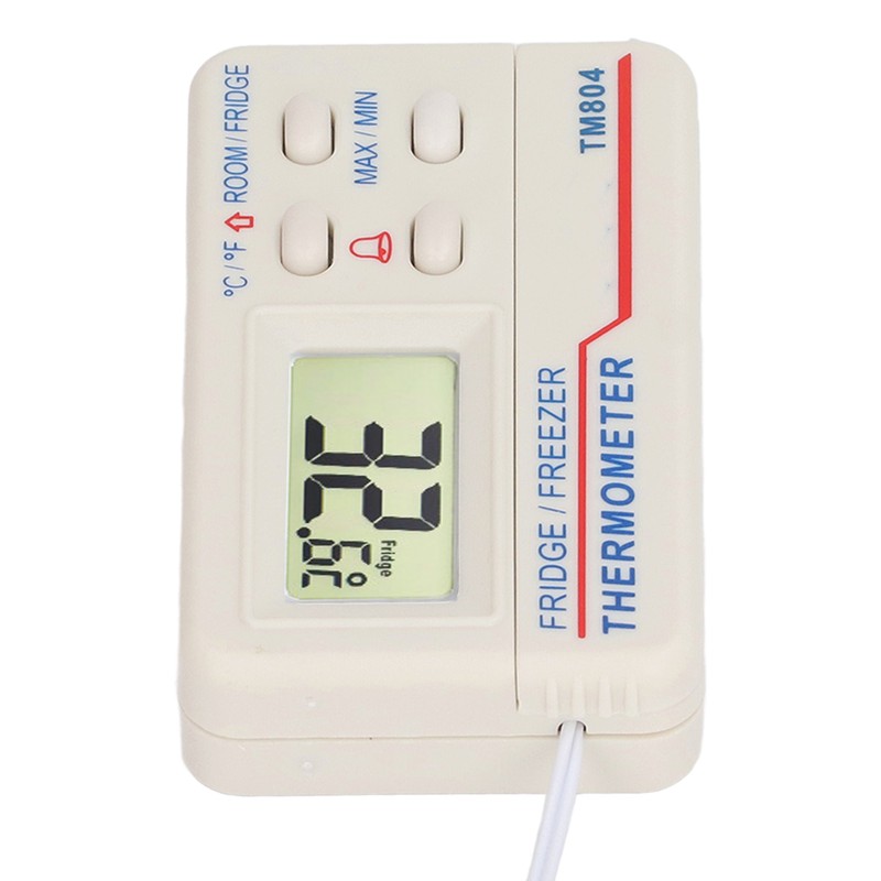 Refrigerator Thermometer Digital Fridge Freezer Temperature Meter Magnetic Back with