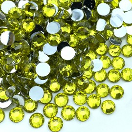 Jmassyang 10000 Pieces 3mm Resin Flatback Rhinestone Round Bling Glitter Rhinestones for Nail Art Mugs Tumblers Bottles Crafts Decoration Clothes Shoes Shirts Caps Decoration(A19 Lemon Yellow)