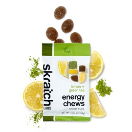 Skratch Labs Skratch Labs Energy Chews | Energy Gummies for Running, Cycling, and Sports Preformance | Energy Gel Alternative | Matcha + Lemon (10 Pack) | Gluten Free, Vegan