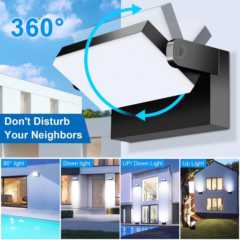 ledmo LED Flood Lights Outdoor 60W - Rotatable 360 Adjustable