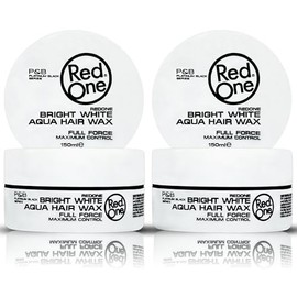 RedOne Aquatic Hair Wax White 150 ml | Edge Control | Ultra Hold | Hair Wax for Men and Women | Peach Scent | Maximum Control - Pack of 2