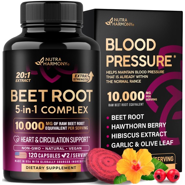 Beet Root Capsules - Healthy Blood Pressure Support Supplement** for