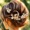 Unicra Moon Star Wedding Hair Pins Pearl Bridal Hair Clips