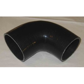 Black 2.75" to 2.5 Inch 90 Degree Silicone Elbow Reducer Hose Coupler Intercooler Pipe Turbo