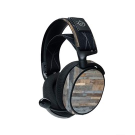 MightySkins Compatible with Steelseries Arctis 7 Gaming Headset (2019) - Gray Wood | Protective, Durable, and Unique Vinyl Decal Wrap Cover | Easy to Apply, Remove, and Change Styles | Made In The USA