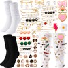 Shyyween 47 Pcs DIY Charms with Socks 45 Slouchy Sock
