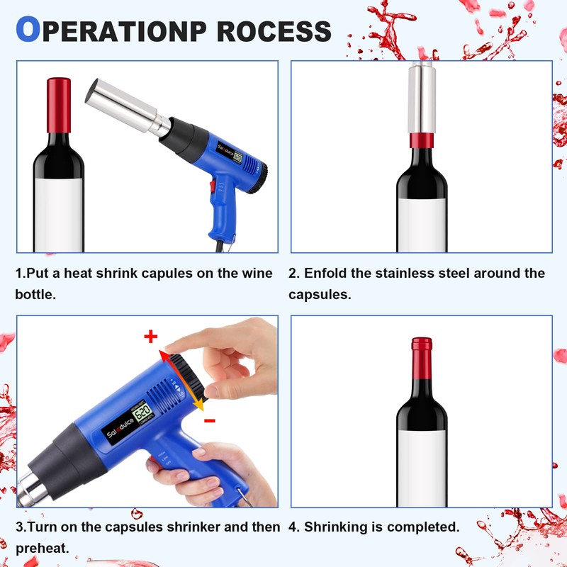 Saladulce PVC Capsule Heat Shrinker Digital Wine Capsule Heat Shrinker