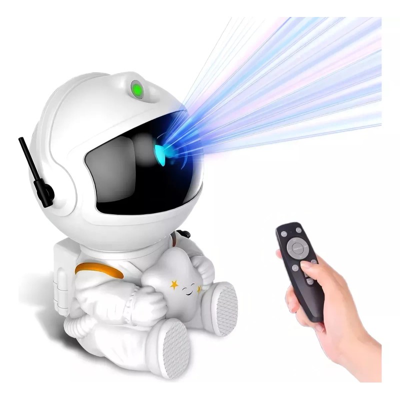 Alltop Lámpara Led Astronauta Proyector De Galaxia Estrella Estructura Blanco