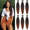 Dilekay Ombre Braiding Hair Pre Stretched 1B/30 Ombre Brown Braids