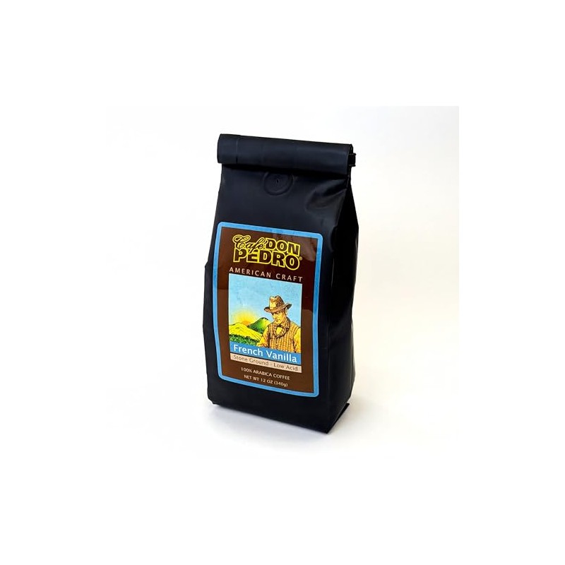 Cafe Don Pedro French Vanilla Medium Roast Low-Acid Coffee Six
