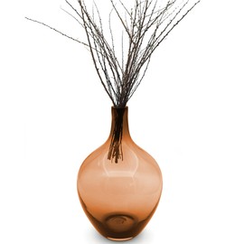 adotblob 15'' Large Glass Floor Vase, Extra Large Glass Vase, Big Clear Floor Vase for Pampas Grass, 15 Inch Tall Floor Vase, Heavy Duty Glass Jug Vase, Large Glass Vases for Floor Decor, Clear