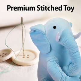 VFM - Ultrasoft 30cm Blue Elephant Luxury Pastel Ruffled Plush Cuddly Toy