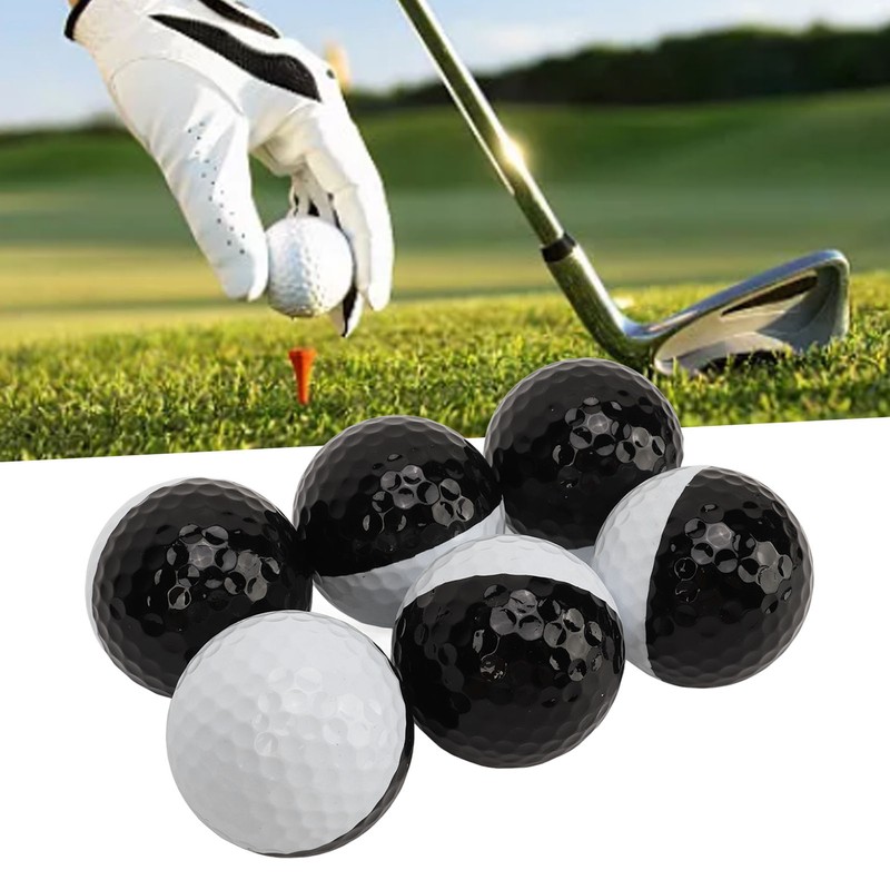 6PCS Golf Balls Synthetic Rubber Resin Putting Practice Ball for