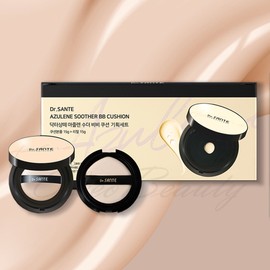 Sante Azulene Soother BB Cushion Water Glow Cushion Cushion Pact Original + Refill Set / 상떼 아줄렌 수더 비비쿠션 물광쿠션 쿠션팩트 본품+리필 세트