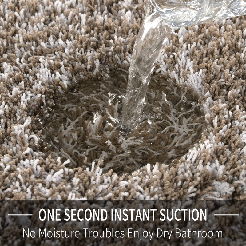 Yimobra Fluffy Plush Bath Mat, Super Soft Comfortable Non Slip,