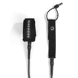 nanazero Recycled Material Leash 9ft for Surfing, 7mm Thickness, Leg Rope for All Types of Surfboard, Shortboards, Mid-Lengths, Longboards, SUP Paddle Boards