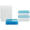 MiraHome Freezer Containers 8 x 0.5 L Rectangular Blue -