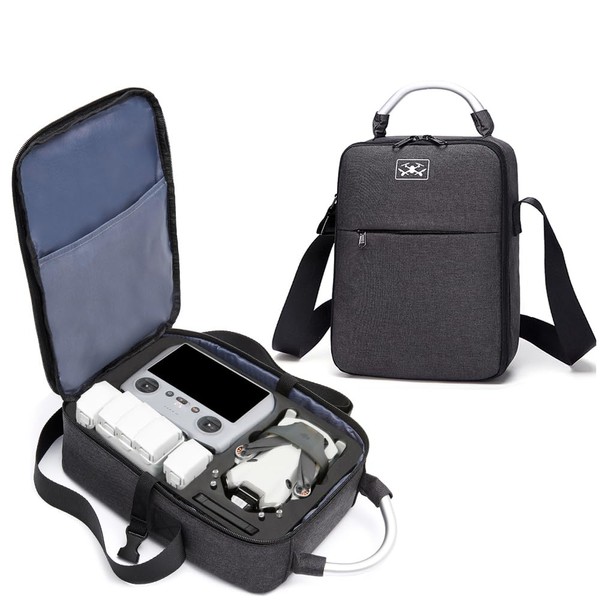 JOYSOG Mini 4 Pro Custodia da trasporto portatile da viaggio borsa a tracolla per DJI Mini 4 Pro Drone Fly More Combo e accessori, grande capacità (nero)