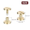 sourcing map 25Pack Brass Chicago Screws, 4x10mm Flat Head Screw