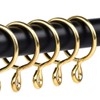 Curtain Rings with Eyelet - 1.7" Metal Ring for Curtain