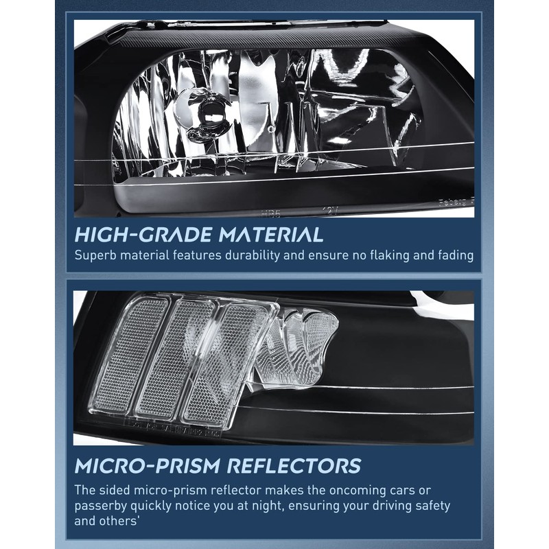 Nilight Headlight Assembly for 1999 2000 2001 2002 2003 2004