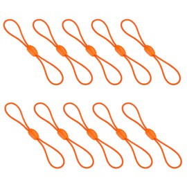 PATIKIL Zipper Pulls, 10 Pcs Replacement for Backpack Nylon Zipper Pulls Tab Zipper Tags Cord, Jackets, Purses, Handbags, Clothing, Orange