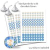 Watercolor Dahlia Floral Giraffe Boy Baby Shower Sticker Bundle Kit