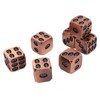 7pcs Metal Dice Set Exquisite Square Inlaid Skull Pattern Dice