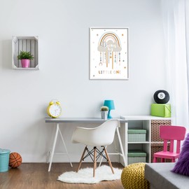 Stupell Industries Dream Big Little One Nursery Rainbow Clouds, Design by Angela Nickeas