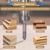 SpeTool Chamfer Router Bit, 4 Flutes, V Groove, 60 Degree