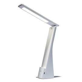 einlicht LED Desk Lamp | Chalkboard | Touch Dimmable Desk Lamp Wireless 5 W Reading Lamp Swivel Bedside Lamp Neutral White 4000 K 26 cm High USB-C Charging, White