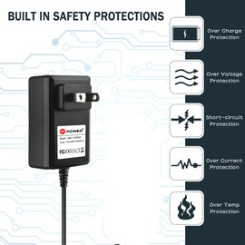 PKPOWER 12V AC Adapter Charger for Arturia KeyLab 61 MkII Controller Deluxe 61-Key White MIDI Controller Keyboard Power Supply Cord Mains PSU