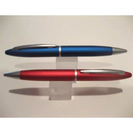 TERZETTI SET OF 2 TERZETTI CARAMIA  METAL BALLPOINT PEN-LARGE PEN-VELVET POUCH