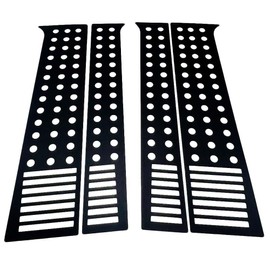 S SIZVER Stainless Steel Stained 4pcs US Flag Design Door Pillar Trim Overlay Set Compatible with 2014&Up Chevy Colorado/Canyon