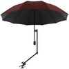 UPF 50+ Beach Umbrella with Adjustable Universal Clamp