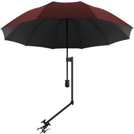 UPF 50+ Beach Umbrella with Adjustable Universal Clamp