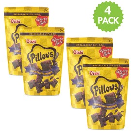 Oishi Pilows Choco-Filled Crackers Party Size, 5.29 oz, 4 Packs