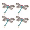 DVOFU 4Pcs Coraline Dragonfly Hairpin Retro Hair Clips Cute Crystal Animal Hairpin Headdress Fashion for Women and Girls Jewelry Gift