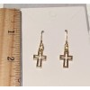 "Handmade" Goldtone Open Cross Earrings w/Gold Plated Earwires NEW Handmade