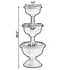 Gardenised Outdoor Garden Triple Stacked Flower Bowl Urn Tier Planter