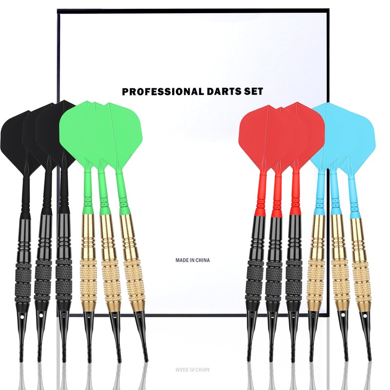 CyeeLife Plastic Tip Dart Arrows - 12 Point Dart Arrows
