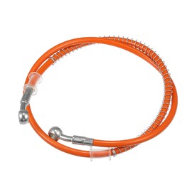 X AUTOHAUX Motorcycle 39.37" 0.39" Hydraulic Brake Hose Line Pipeline, Orange