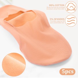5 Pairs Invisible Ice Silk Breathable No Show Socks Womens for Flats, Ultra Low Cut Liner Non Slip Hidden Low Cut Ice Silk Nonslip Liner Socks for Women Made of Ice-Silks Surface