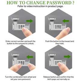 TISEMENT Large Bamboo Box with Combination Lock, Grey Decorative Storage Box with Detachable Compartment, Wooden Box with Alright Jars & Brushes as Great Gift Choice.