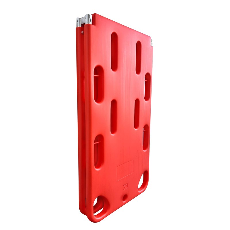 Folding Plastic Spinal Board Stretcher, Water-Floatable Lightweight Rescue Stretcher, Compact