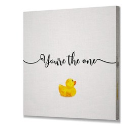 Renditions Gallery You're the one Rubber Ducky Bathroom Décor Gallery Wrapped Canvas Wall Art